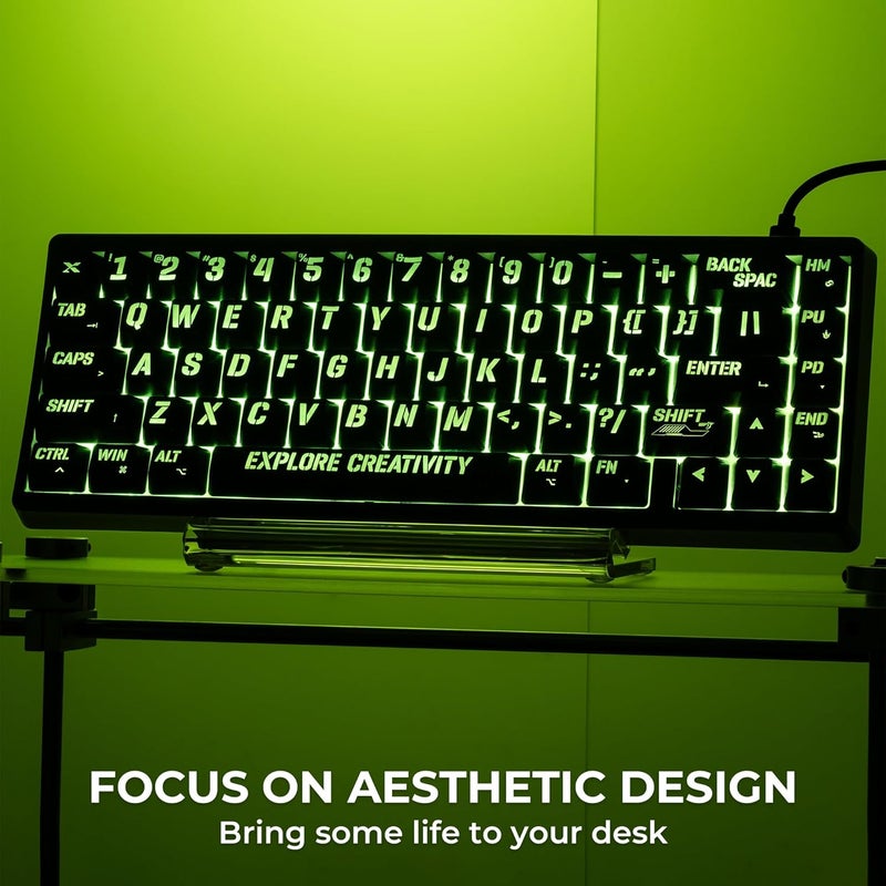 HITIME أغطية مفاتيح x XVX 60 75 100 بالمئة - أغطية مفاتيح مخصصة مع تقنية IMD، خط كبير، أغطية مفاتيح بحروف كبيرة لوحات المفاتيح الميكانيكية، مجموعة كاملة من 118 مفتاح، ملف OEM، أسود - Image 3